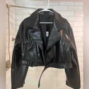 Vegan leather jacket never worn NWT